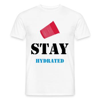 SÉJOUR HYDRATED - COUPE DE FÊTE - MUG PARTY - T-shirt homme - blanc - Devant - AI Model Male 178 dark (178cm)