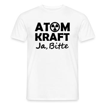 Nuclear Power, Yes Please, Yes to Nuclear Energy - Men's T-Shirt - white - Front - AI Model Male 178 dark (178cm)