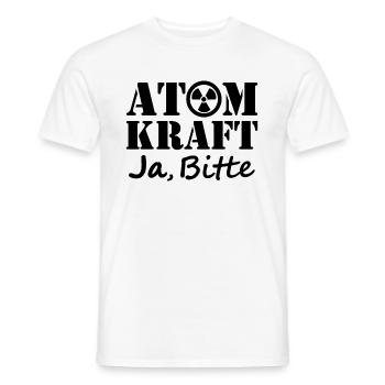 Nuclear Power, Yes Please, Yes to Nuclear Energy - Men's T-Shirt - white - Front - AI Model Male 178 dark (178cm)