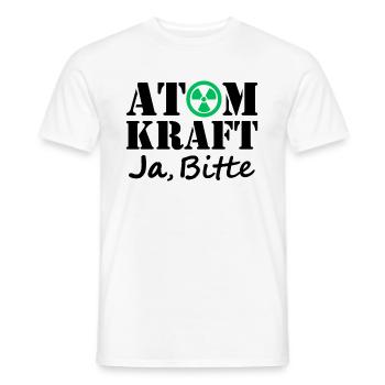Atomkraft, Ja bitte, Ja zu Kernenergie - Männer T-Shirt - Weiß - Vorne - AI Model Male 178 dark (178cm)