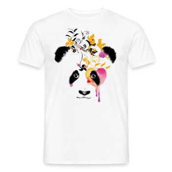 Panda coloré abstrait couleur nature art art - T-shirt homme - blanc - Devant - AI Model Male 178 dark (178cm)