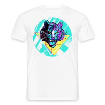 tiger - Men's T-Shirt - white - Front - AI Model Male 178 dark (178cm)