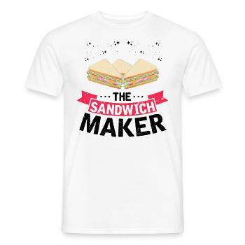 Sandwich Macher Grillen Papa BBQ Sandwich - Männer T-Shirt - Weiß - Vorne - AI Model Male 178 dark (178cm)