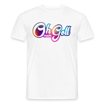 Oh mein Gott - Männer T-Shirt - Weiß - Vorne - AI Model Male 178 dark (178cm)