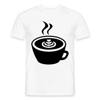 Kaffee Icon - Männer T-Shirt - Weiß - Vorne - AI Model Male 178 dark (178cm)