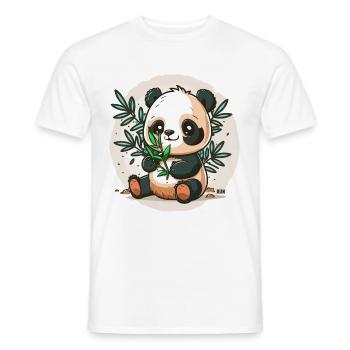 Bambus-liebender Panda - Männer T-Shirt - Weiß - Vorne - AI Model Male 178 dark (178cm)