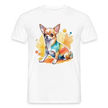 Chihuahua Watercolors - Men's T-Shirt - white - Front - AI Model Male 178 dark (178cm)