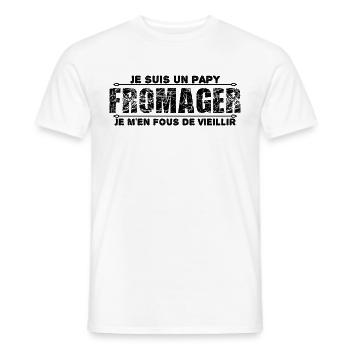 je suis un papy fromager cadeau de mon papy. - T-shirt homme - blanc - Devant - AI Model Male 178 dark (178cm)