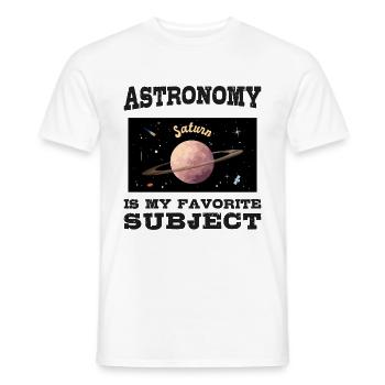 Astronomie ist mein Lieblingsthema, Planet Saturn - Männer T-Shirt - Weiß - Vorne - AI Model Male 178 dark (178cm)