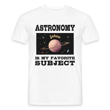 Astronomie ist mein Lieblingsthema, Planet Saturn - Männer T-Shirt - Weiß - Vorne - AI Model Male 178 dark (178cm)
