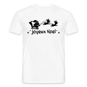 Joyeux noel. Bonne année. Cadeau de noël Christmas - T-shirt homme - blanc - Devant - AI Model Male 178 dark (178cm)