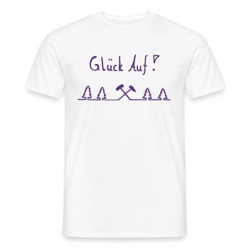 Glück Auf - Männer T-Shirt - Weiß - Vorne - AI Model Male 178 dark (178cm)