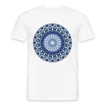 MANDALA. YOGA MÉDITATION BOUDDHA OM CADEAU - T-shirt homme - blanc - Devant - AI Model Male 178 dark (178cm)