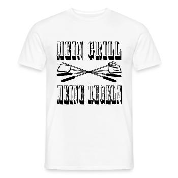 mein Grill meine Regeln - Männer T-Shirt - Weiß - Vorne - AI Model Male 178 dark (178cm)