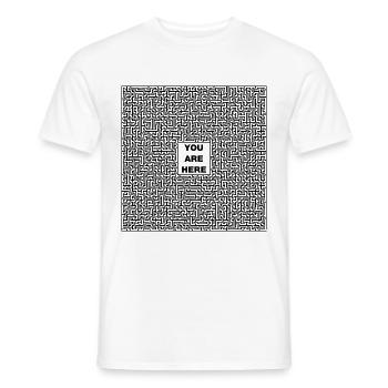 Labyrinthe Vous êtes ici - T-shirt homme - blanc - Devant - AI Model Male 178 dark (178cm)