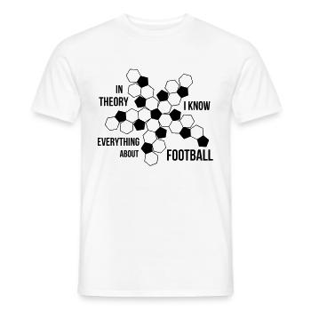 Fußball Geometrie - Männer T-Shirt - Weiß - Vorne - AI Model Male 178 dark (178cm)