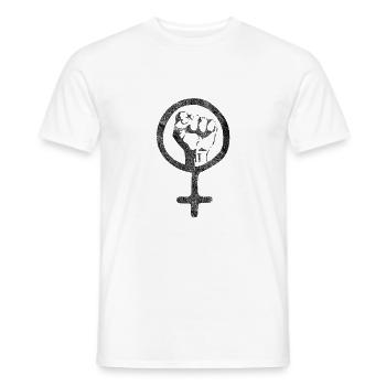 Girl Power Girls Feminism Logo Gift Idea - Men's T-Shirt - white - Front - AI Model Male 178 dark (178cm)