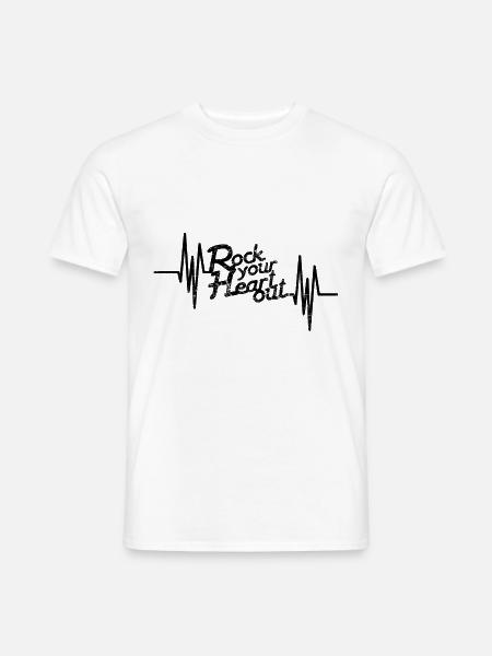 Rock Heart - Men's T-Shirt - white