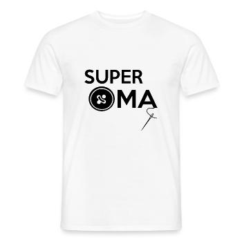 SUPER GRANDMA - Men's T-Shirt - white - Front - AI Model Male 178 dark (178cm)