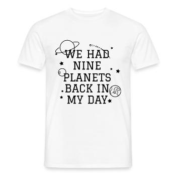 Espace cadeau Planet Espace système solaire - T-shirt homme - blanc - Devant - AI Model Male 178 dark (178cm)