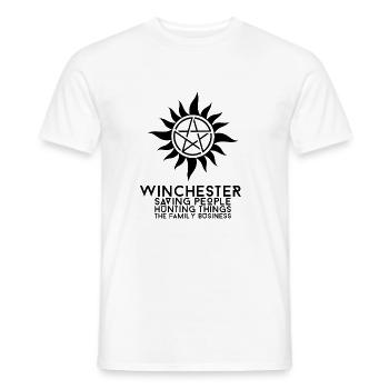 FAMILY BUSINESS, GESCHENK - Männer T-Shirt - Weiß - Vorne - AI Model Male 178 dark (178cm)