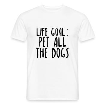 Pet all the dogs dog love pet gift idea - Men's T-Shirt - white - Front - AI Model Male 178 dark (178cm)