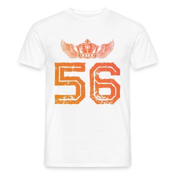 56 Number crown - Men's T-Shirt - white - Front - AI Model Male 178 dark (178cm)