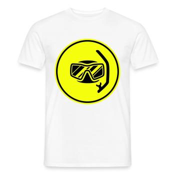 Diving goggles circle icon - Men's T-Shirt - white - Front - AI Model Male 178 dark (178cm)
