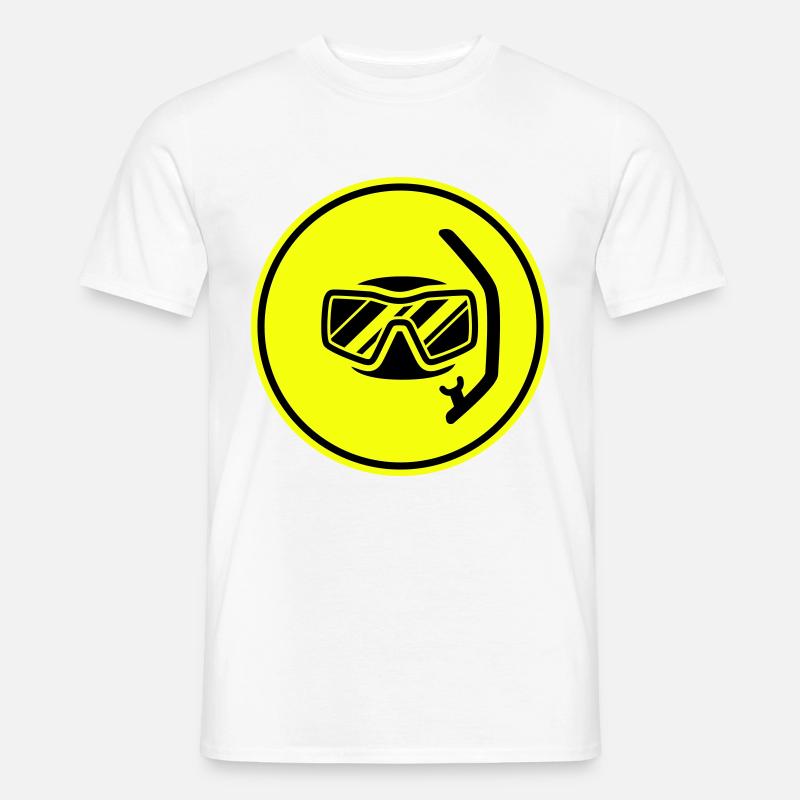 Taucherbrille kreis icon - Männer T-Shirt - Weiß
