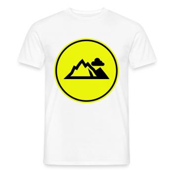 Berge Mountains Silhouette - Men's T-Shirt - white - Front - AI Model Male 178 dark (178cm)
