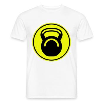 Hantel gewichte icon - Männer T-Shirt - Weiß - Vorne - AI Model Male 178 dark (178cm)