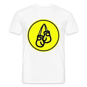 Symbole des gants de boxe - T-shirt homme - blanc - Devant - AI Model Male 178 dark (178cm)