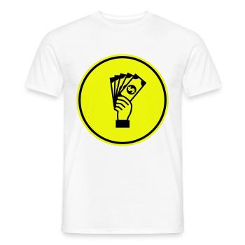 Money Money silhouette - Men's T-Shirt - white - Front - AI Model Male 178 dark (178cm)