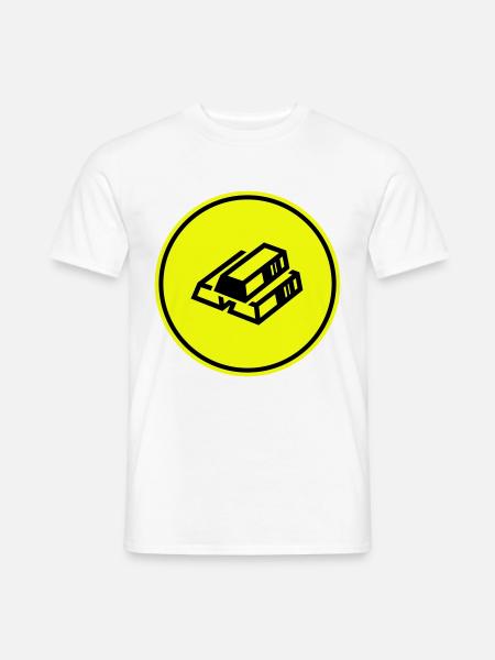 Icône Silhouette dorée - T-shirt homme - blanc