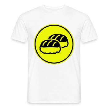 Sushi icon Silhouette - Männer T-Shirt - Weiß - Vorne - AI Model Male 178 dark (178cm)