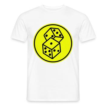 Symbole du casino Dice - T-shirt homme - blanc - Devant - AI Model Male 178 dark (178cm)