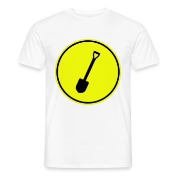 Shovel icon silhouette - Men's T-Shirt - white - Front - AI Model Male 178 dark (178cm)
