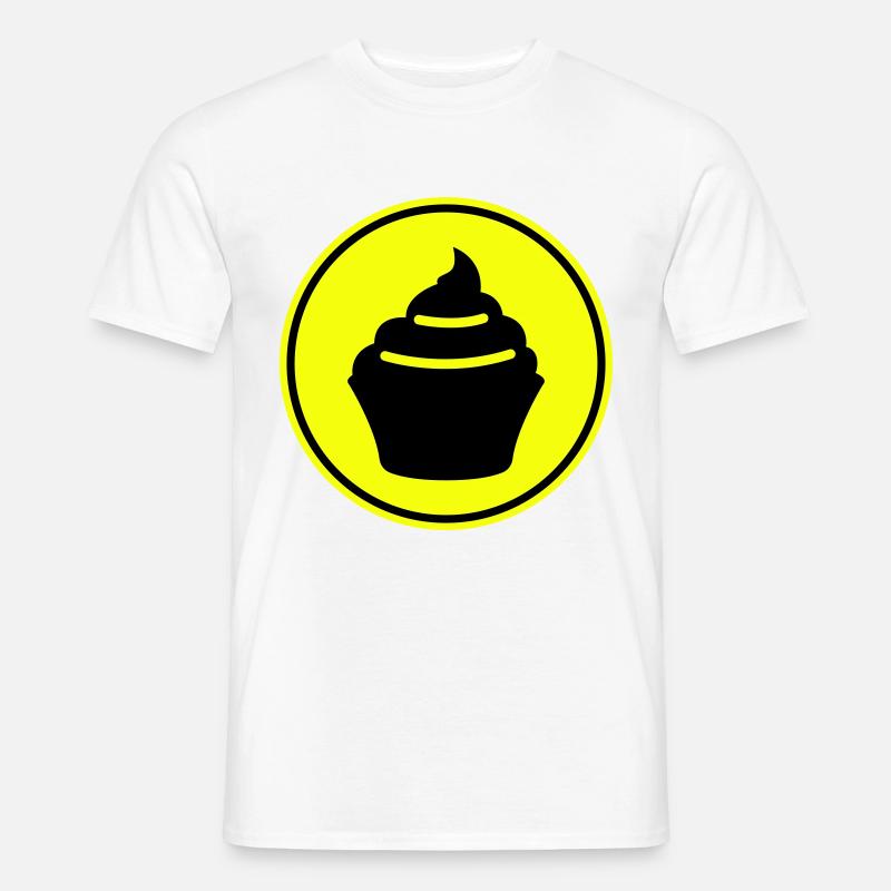 Muffin Silhouette icon - Männer T-Shirt - Weiß