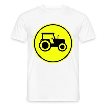 Tractor icon silhouette - Men's T-Shirt - white - Front - AI Model Male 178 dark (178cm)