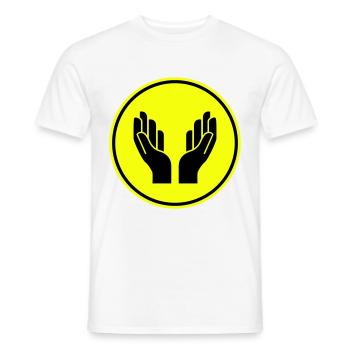 Hände Beten Icon - Männer T-Shirt - Weiß - Vorne - AI Model Male 178 dark (178cm)