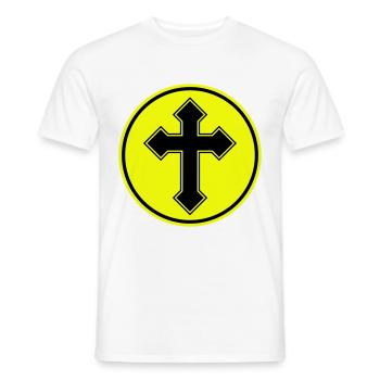Cross symbol icon - Men's T-Shirt - white - Front - AI Model Male 178 dark (178cm)
