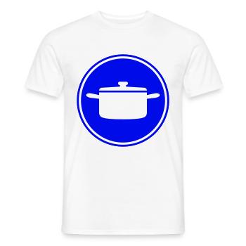 kochtopf Symbol - Männer T-Shirt - Weiß - Vorne - AI Model Male 178 dark (178cm)
