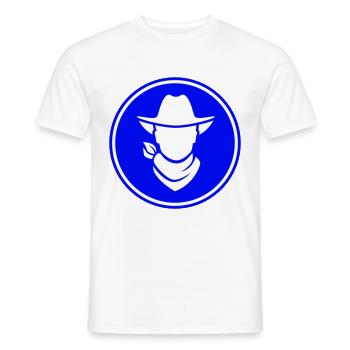 Tête de cow-boy western - T-shirt homme - blanc - Devant - AI Model Male 178 dark (178cm)