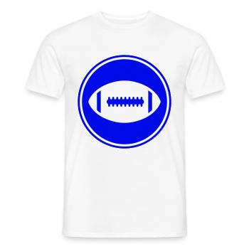Icône de l’icône Football - T-shirt homme - blanc - Devant - AI Model Male 178 dark (178cm)