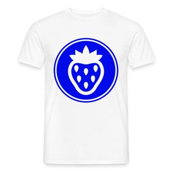 Icône de l’icône de la fraise - T-shirt homme - blanc - Devant - AI Model Male 178 dark (178cm)