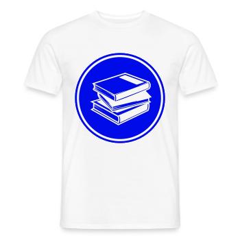 Read books - Men's T-Shirt - white - Front - AI Model Male 178 dark (178cm)