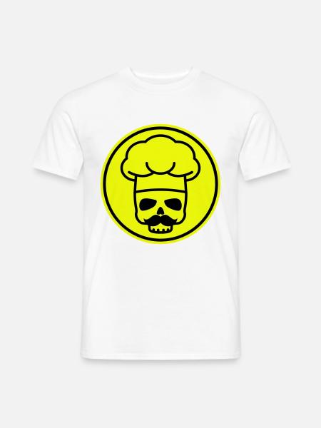Cook skull icon - Men's T-Shirt - white