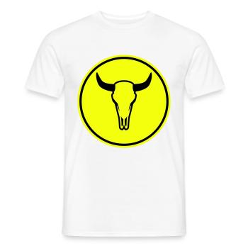 Cow Bull Skull - Men's T-Shirt - white - Front - AI Model Male 178 dark (178cm)