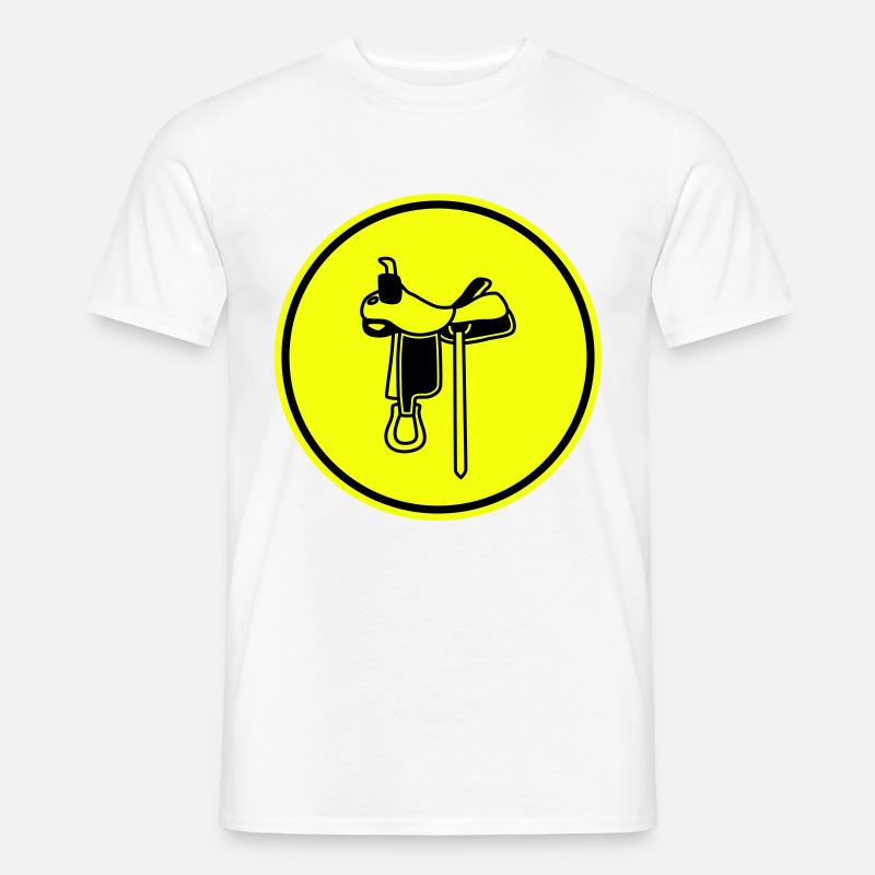 Sattel Symbol - Männer T-Shirt - Weiß