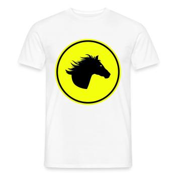 Pferd Horse icon - Männer T-Shirt - Weiß - Vorne - AI Model Male 178 dark (178cm)